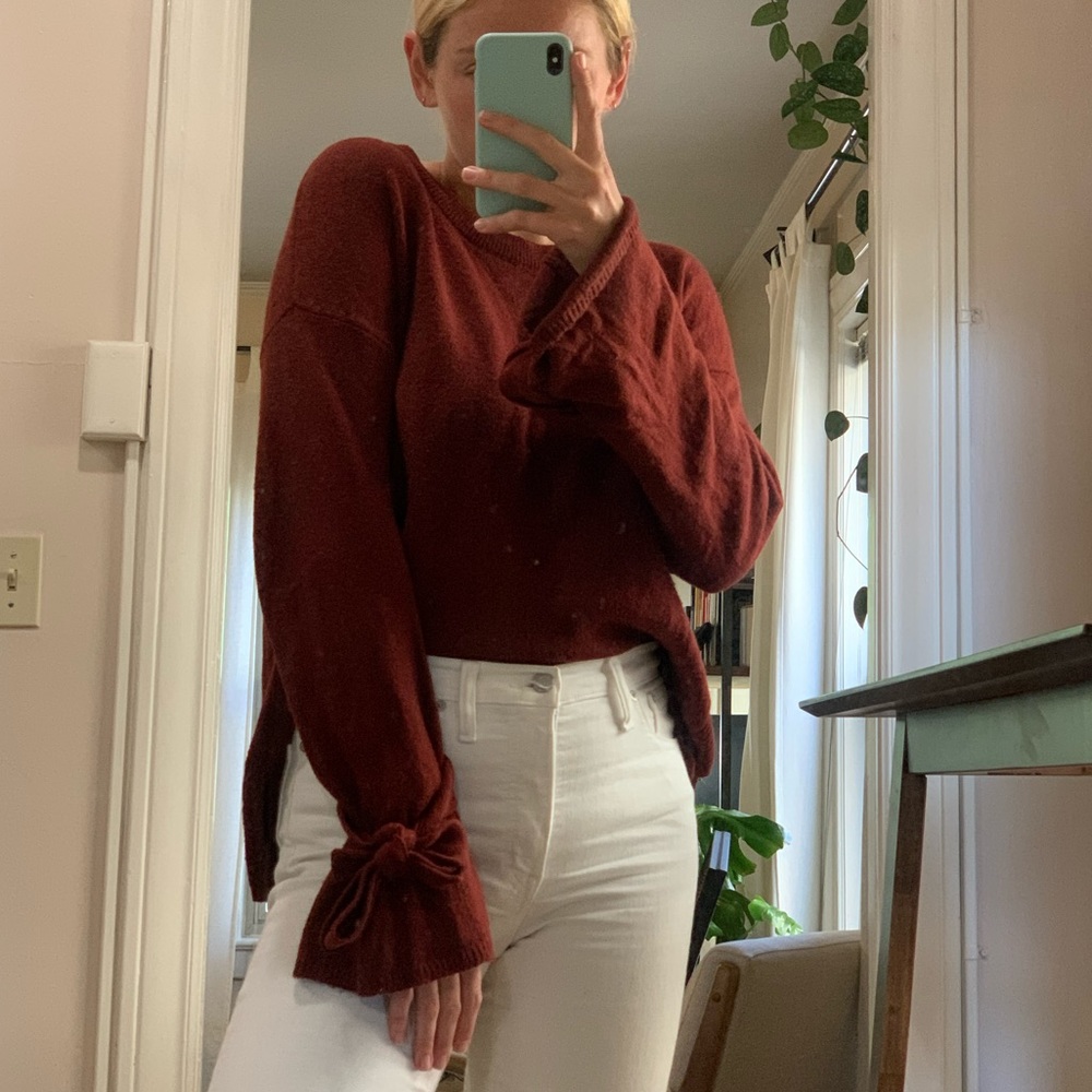 Madewell Bell Tie Sleeve Sweater
